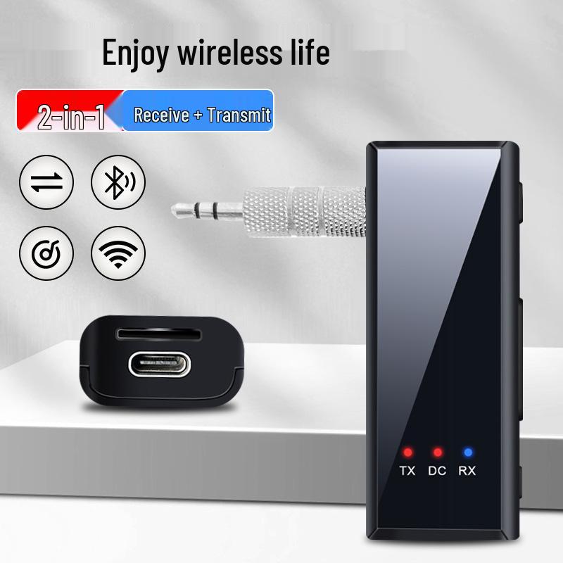 3,5 мм Bluetooth 5.4 Двухаудиоприемник и передатчик с AUX и слотом для карты