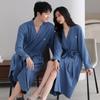 Couple Nightgown Women'S Pure Cotton Spring And Autumn Long-Sleeved Medium And Long Bathrobe Pajamas Men'S Bathrobe Dressing Gown