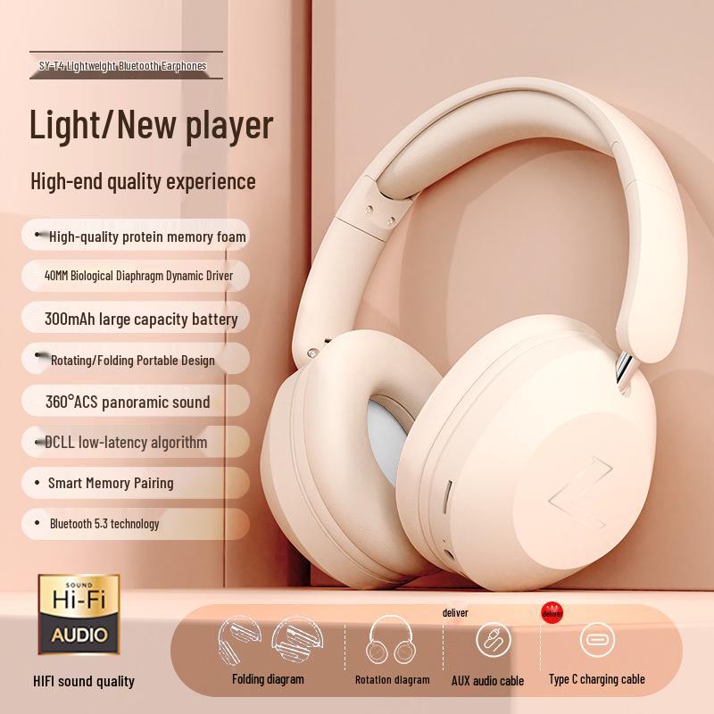 Беспроводные Bluetooth игровые наушники со съемным микрофоном
