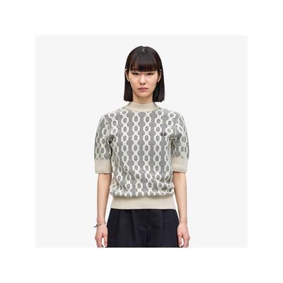 [headquarters Genuine] Fred Perry [женщины] Ажурная вязка с коротким рукавом из мериносовой шерсти 691 Afpf2417116 691 qzgAfpf2417116 691