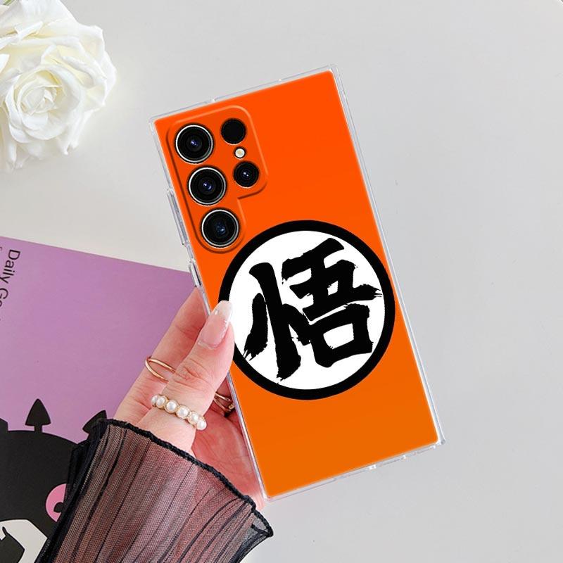 D-Dragon Ball Goku Logo S26 Ultra Case Coque For Samsung Galaxy S25 S26 S24 S23 Ultra S22 S20 Plus S21 FE A57 Clear Phone Cover