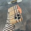Ins фланелевый клетчатый подходит для чехла на телефон Apple 17Promax iPhone15 метка 14 осень и зима 13 пар