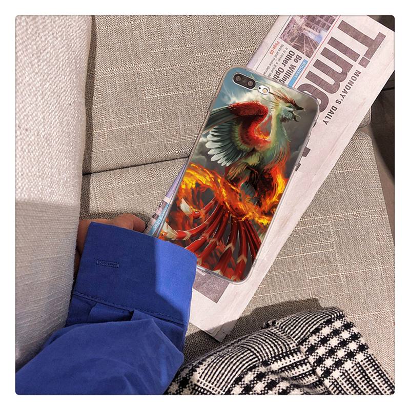 Cool Animal Phoenix Flamingo Phone Case for iphone 13 X XS MAX 6 6s 7 7plus 8 8Plus 5 5S se 2020 XR 12 11 pro max Fundas Capa