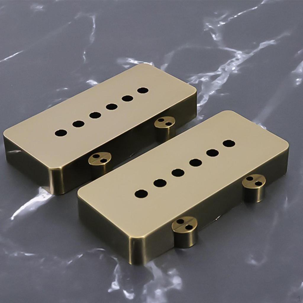 2 Pieces Guitar Pickup Cover 50mm/52mm Pole Spacing for Jazzmaster Guitars DIY Electric
