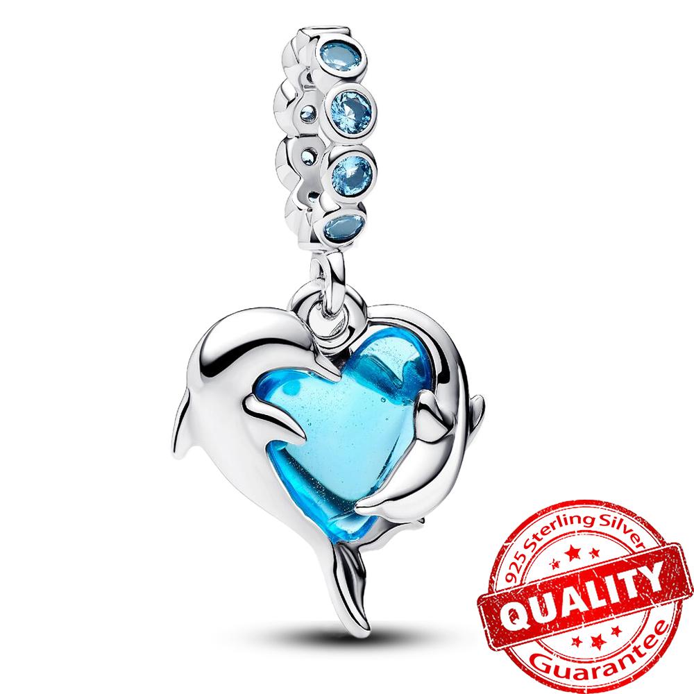 Медные бусины-морские звезды и подвеска-шарм в виде бабочки и стрекозы, подходят для браслета-змейки, бутикового ожерелья, синяя подвеска, подарок