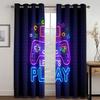 Lightening Game Cool Gamepad Switch Boy Window Curtains Blinds For Living Room Kids Bedroom Bathroom Cuicten Door Home Decor2Pcs