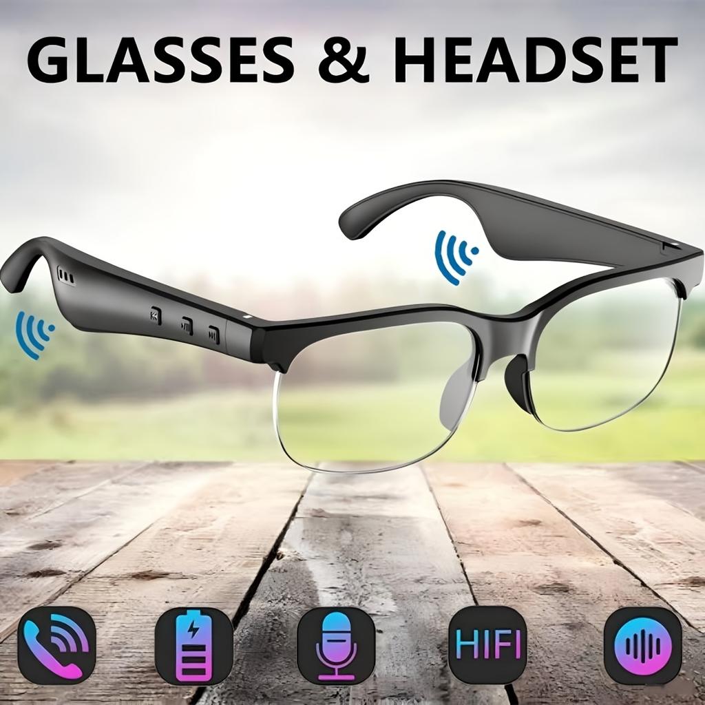 Smart Glasses Earphones With Audio And Voice Call Functionality For Outdoor Travel Convenience In Making Calls And Listening