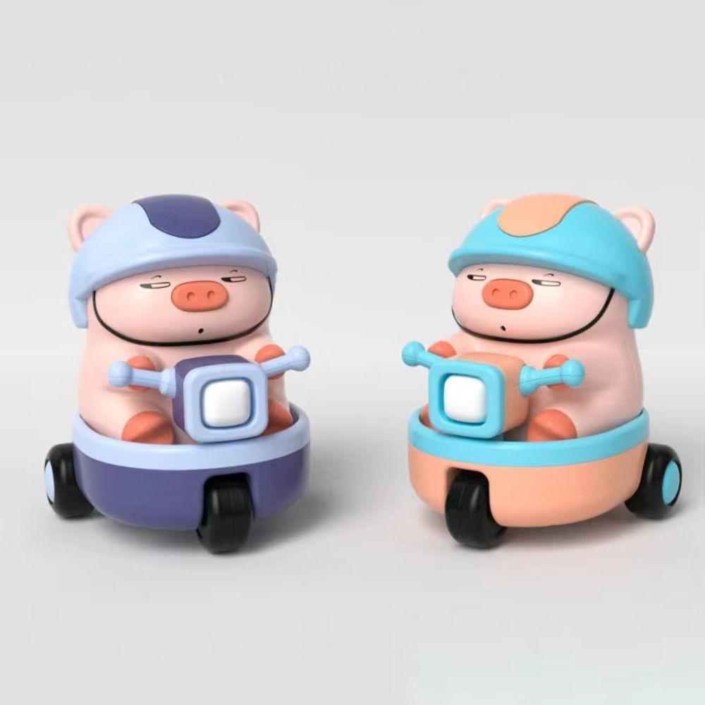 Interactive Pig Stunt Three-wheeled Car Toys Sound And Light Children Fun Motorcycle  Kids Toddlers