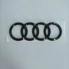 For Audi RS3 For AUDI S3 2010-2020 Car Front Grille Replace Emblem ABS Glossy Black Rear Badge Modified Sticker 4Ring Logo Sline Decoration