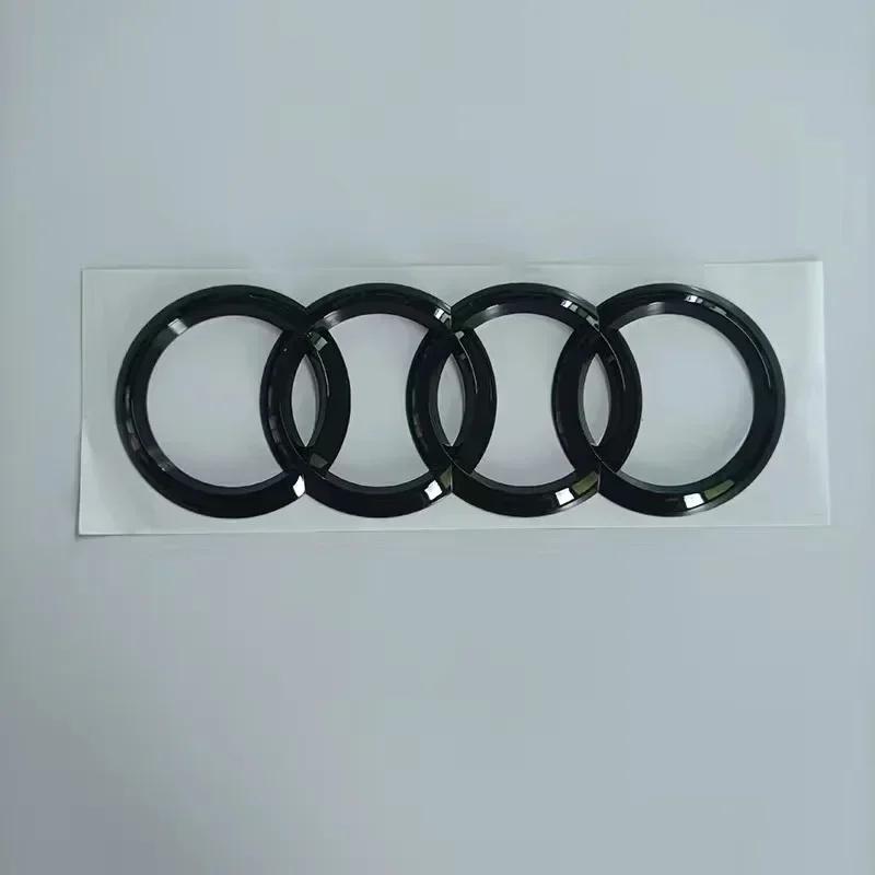 For Audi RS3 For AUDI S3 2010-2020 Car Front Grille Replace Emblem ABS Glossy Black Rear Badge Modified Sticker 4Ring Logo Sline Decoration