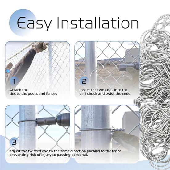 100 шт. оцинкованных зажимов для проволоки для забора, простая установка, надежные металлические зажимы для столбов забора для любителей делать все своими руками