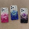 Glitter Rhinestone Rose Flower Phone Case For Motorola Moto G82 G52 G22 G32 G73 G13 G23 G53 G10 G30 E15 S50 5G Bling Crystal Diamond Cover