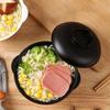 Миска для рамена с крышкой Суповые миски с крышками Миска для микроволновой печи Не пригорает Ручки с двух сторон Удобство для разогрева и варки лапши