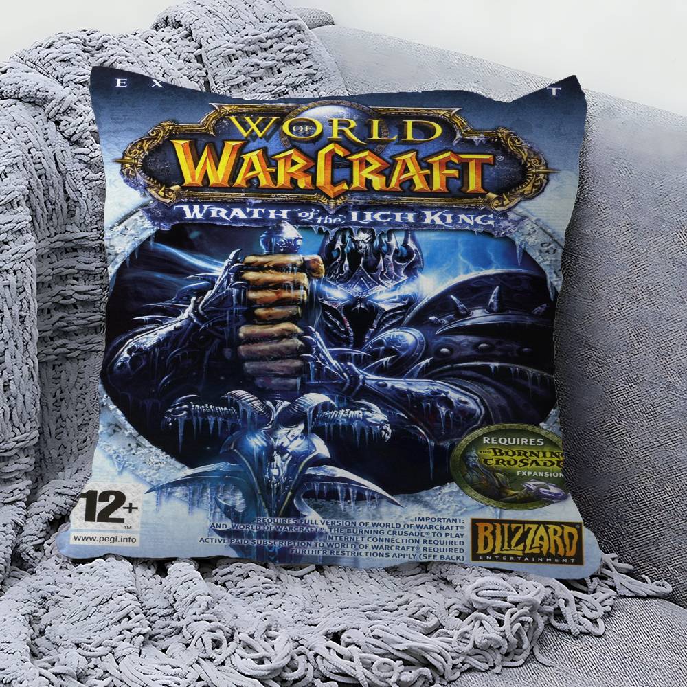 W-World of W-Warcraft Игровая Декоративная Подушка для Комнаты Эстетика Наволочка Домашний Декор Спальня Диван-Кровать Подушка для Дивана 45x45
