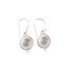 Rose Quartz Gemstone 925 Sterling Silver Jewelry Handmade Dangle Earrings 1.43" EE-117-32