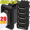 Водонепроницаемый с защелками Женский порт для зарядки USB 2.0 Разъем порта для зарядки с проводным интерфейсом передачи данных Розетка USB-зарядного устройства