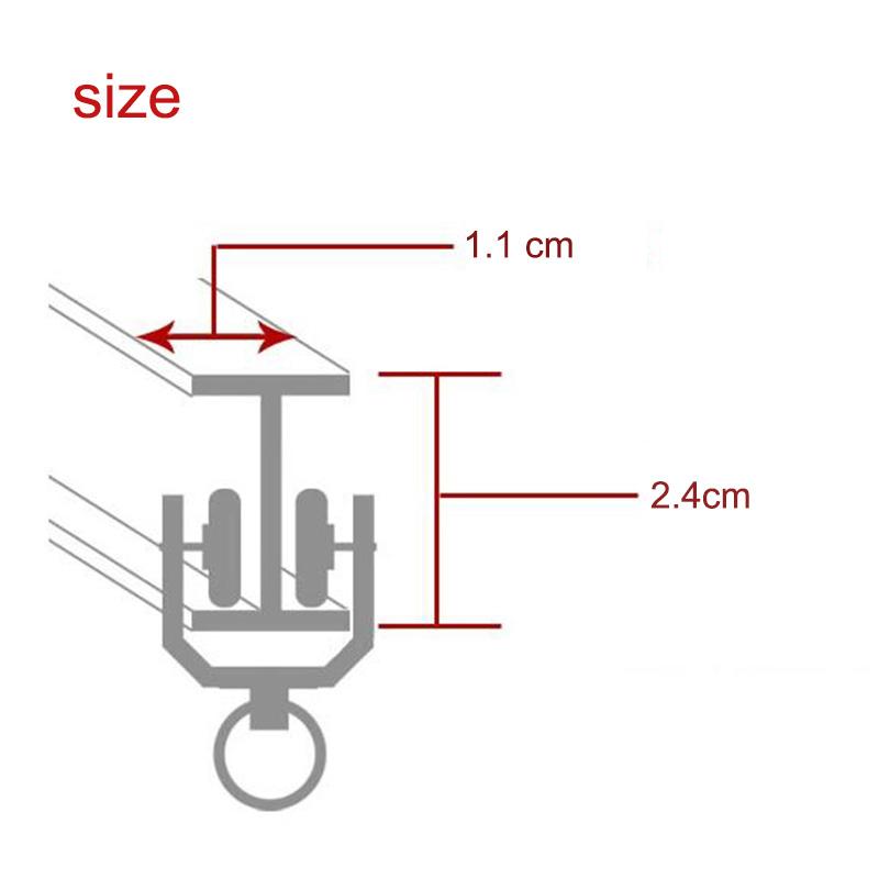 Flexible Ceiling Curtain 1M Track Mounted Bendable Curved Rod Rail Straight Slide Windows Decor Plastic Accessories Kit