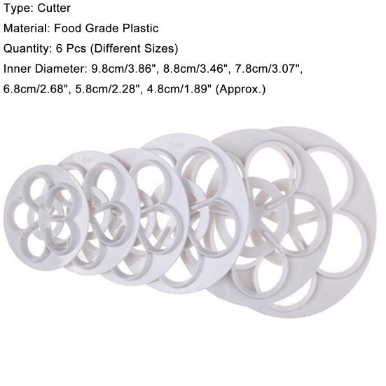 Стильная форма для торта, экономящая время, пластиковая закругленная форма лепестков