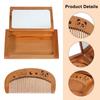 2 in 1 Wooden Comb Mirror Set Peachwood Makeup Mirror Portable Folding Mirror  Travel & Home Decor