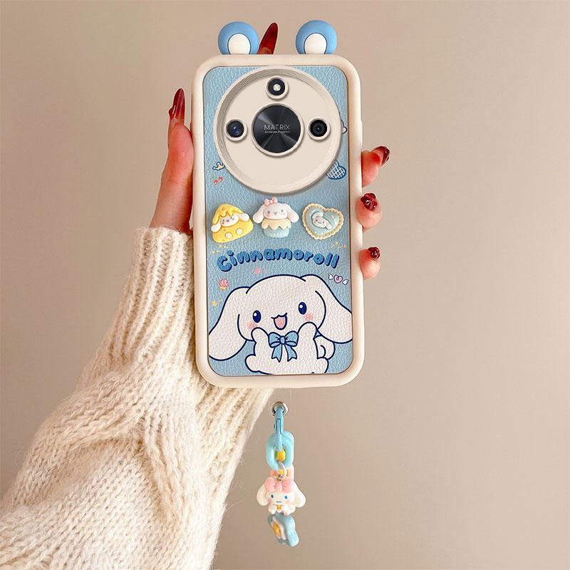 KEYSION Милый чехол с 3D-мультяшным рисунком для HONOR X9c Smart 5G с браслетом, мягкий силиконовый противоударный чехол для телефона Huawei Honor X9c Smart