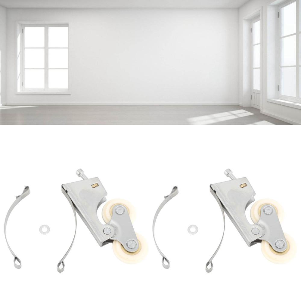 2pcs Silent Sliding Door Pulley Easy Installation Cabinet Roller Pulley Door Roller Wheels Bathroom