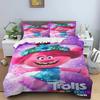 Anime Cartoon Trolls 3D Printed Bedding Set Boys Duvet Cover Set Single Double for Kids Teens 2/3piece set Room Decor Gift