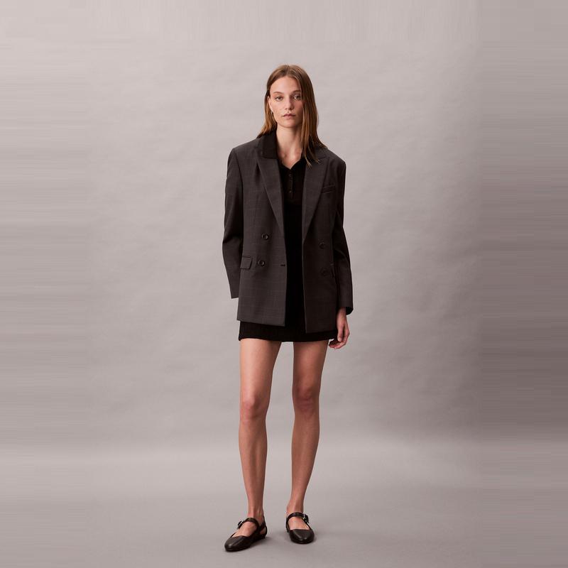 Calvin Klein Elegant Pattern Monogram Cotton Polo Dress Women Dresses 44D208G