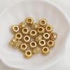 Позолоченные 18K циркониевые бусины-разделители с большим отверстием - Ромб Счастливое Колесо Аксессуары для DIY