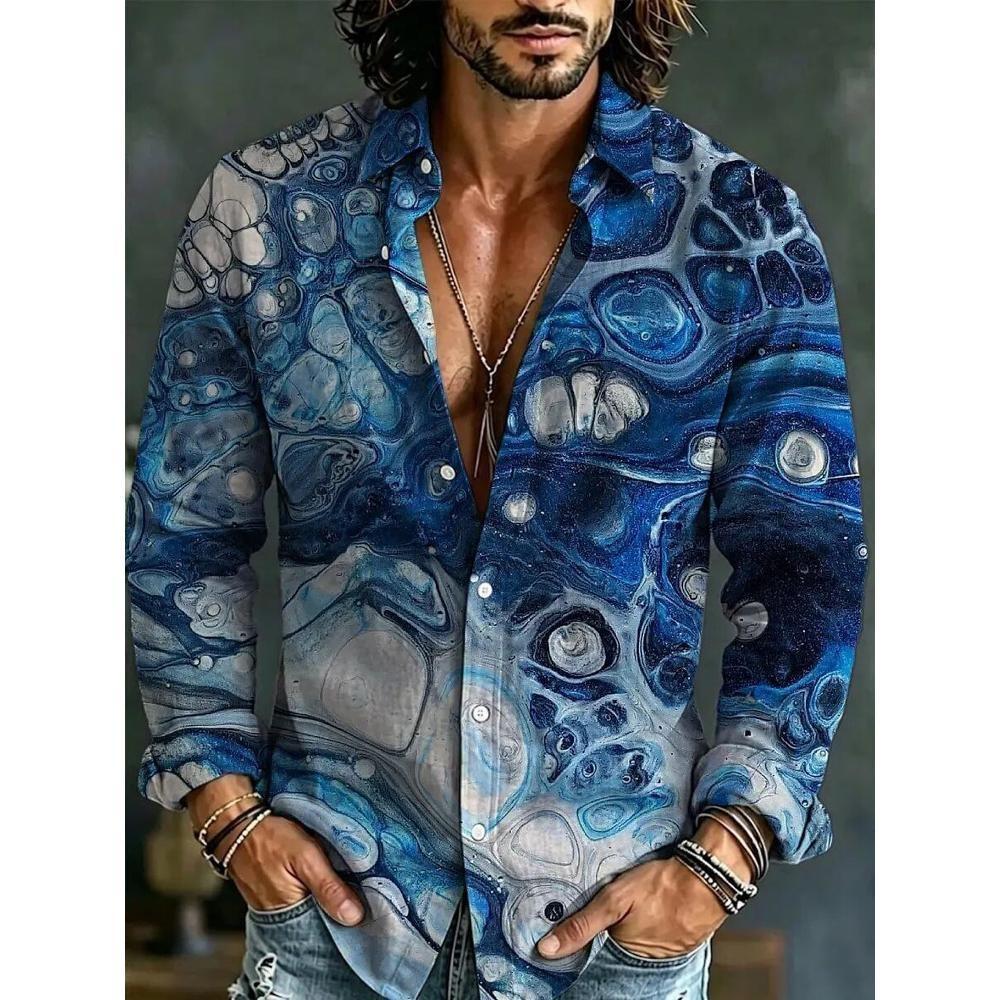 Fashion Unisex Shirts Ethnic Floral 3D Print Tops Fashion Casual Party Tops Men's Women's Long Sleeved Shirt Unisex Clothing Top