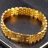 15 мм шириной 7/8/9 дюймов длиной браслет в стиле цепочки для часов для мужчин золотой цвет нержавеющая сталь мужской браслет ювелирные изделия для мальчиков аксессуары