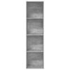 Bookshelf Concrete Grey 40x30x152 cm Engineered Wood