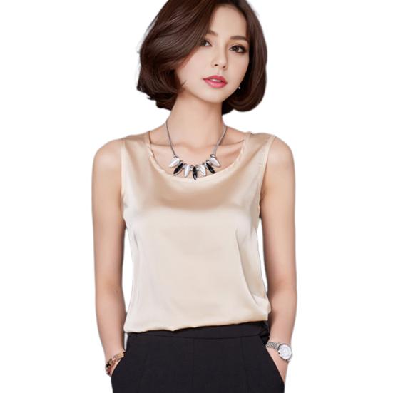 Женский летний жилет с круглым вырезом без рукавов, свободный цветной пуловер, однотонные топы из гладкой ткани на каждый день