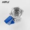 304 Stainless Steel One-Piece Mini Ball Valve with Male/Female Threads, Manual Water Switch