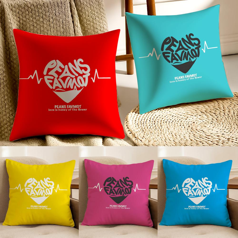 Creative Cute Art love letters Cushion Cover Pillowcase Antidustmite living Room Sofa Decor Cushion Room