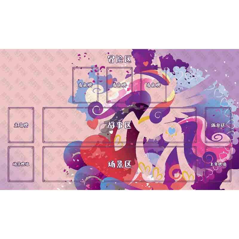 My Little Pony Card Pad Pinkie Pie Fluttershy Applejack Diy Rubber Single Player Battle Mat Anime Action Toy Figures Gifts