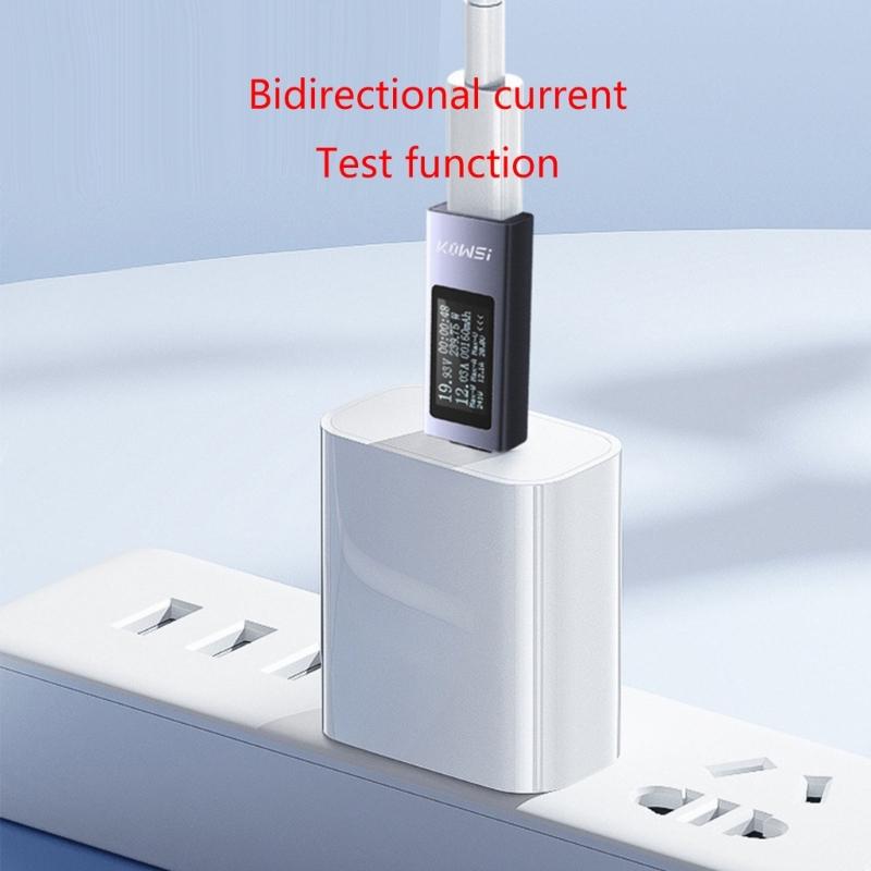 KOWSI тестер напряжения и тока USB C измерительный тестер вольтметр амперметр детектор USB C детектор зарядки светодиодный дисплей портативный