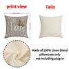 New Christmas Pillow Holiday Decoration Simple Seat Cushion Linen Comfortable Letter Print Sofa Cushion