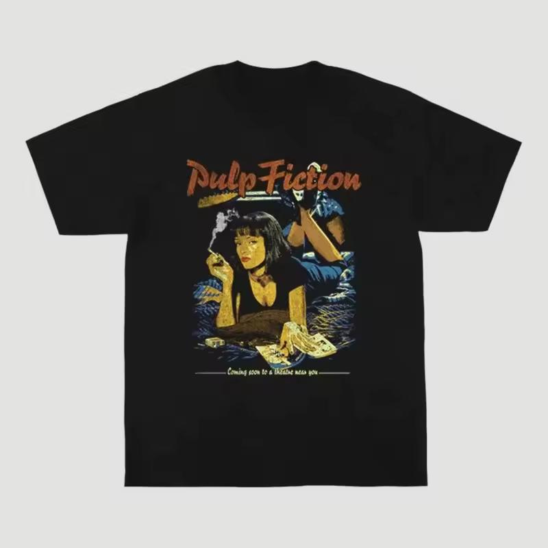 Pulp Fiction T shirt, Quentin Tarantino Movie Men's T shirt Summer New Casual Fashion Unisex T shirt