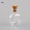 5 PCS Wishing Bottle Pendants Empty Corks Glass Hand-Blown Vial Necklace