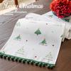 Christmas Table Runner Vintage American Style Long Dining Cloth Luxury Holiday Decor Cover