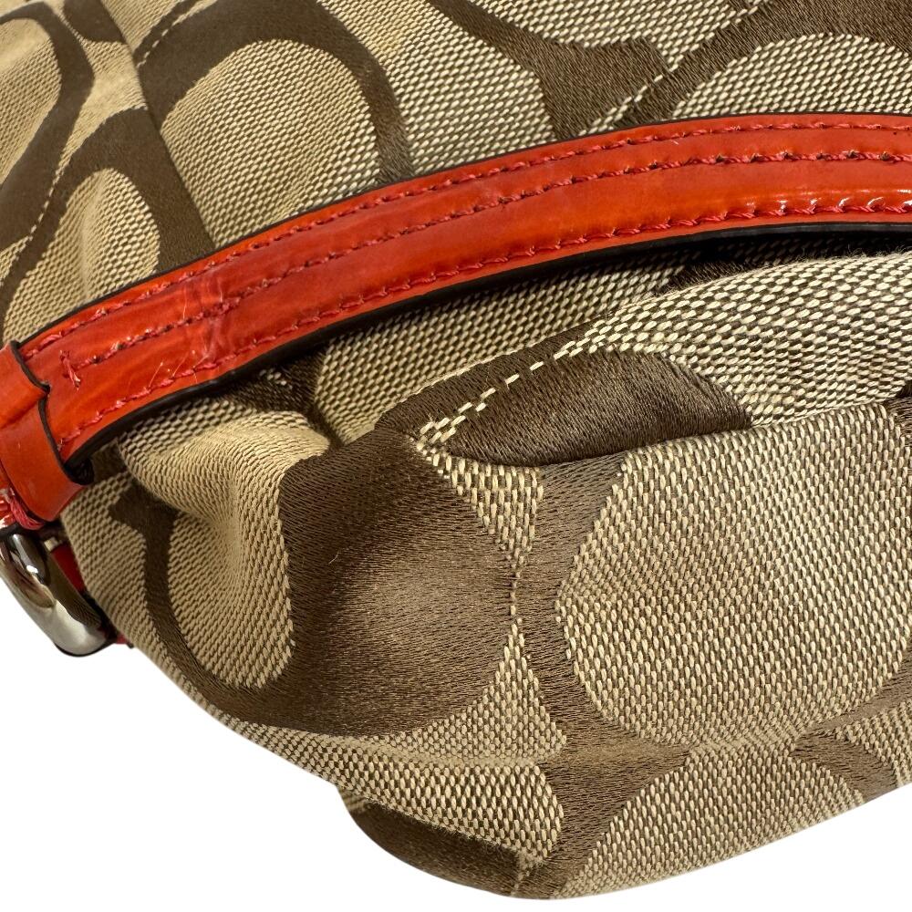 Coach 18903 Фирменная холщовая сумка через плечо бежевый холст Женская Б/У