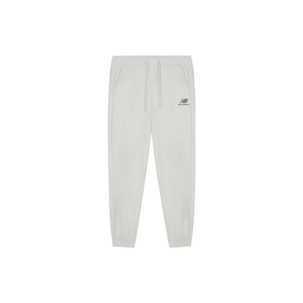 New Balance Knitted Sweatpants Women's Gray White Moderate Cuffed Pants (Unisex) Knitted Sweatpants AWP22324 CFO