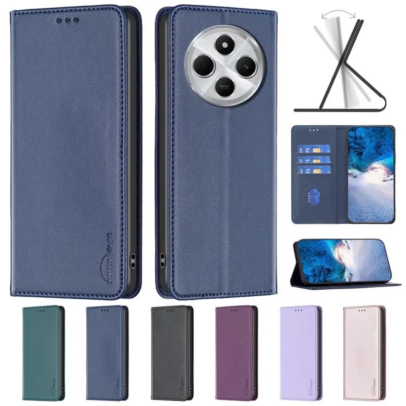 Для Xiaomi Poco C75 Чехол Магнитный откидной чехол для телефона на Для Funda Xiomi Xiaomi POCO C75 Кожаный чехол PocoC75 C 75 Слоты для карт Coque