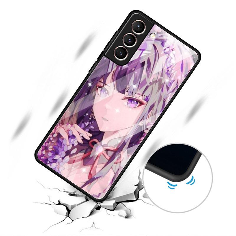 Чехол Genshin Impact Raiden Shogun Baal Glass для Samsung Galaxy S22 S20 FE S21 Plus, чехол для телефона S10 5G S9 Note 20 Ultra 10 Shell