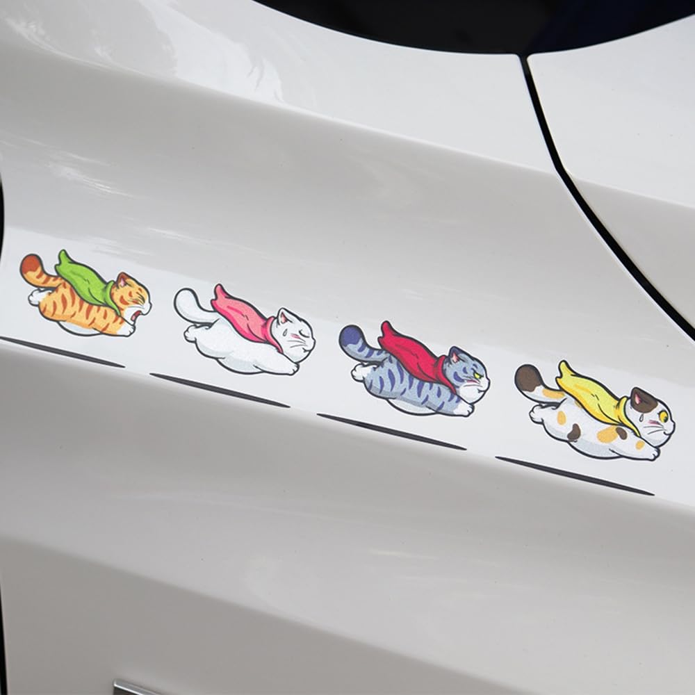 Car Sticker Cute Cat Sticker Creative Decoration Scratch Sticker Waterproof Sticker Fashion Bumper Sticker Easy Installation (Small)