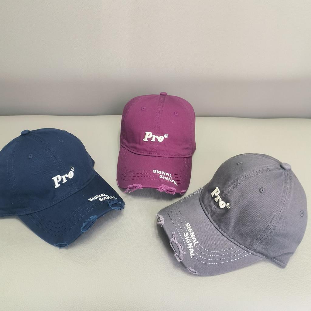 Men's and women's spring and summer soft-top caps show their faces, small embroidery and old letters pro fashion baseball caps, street cool