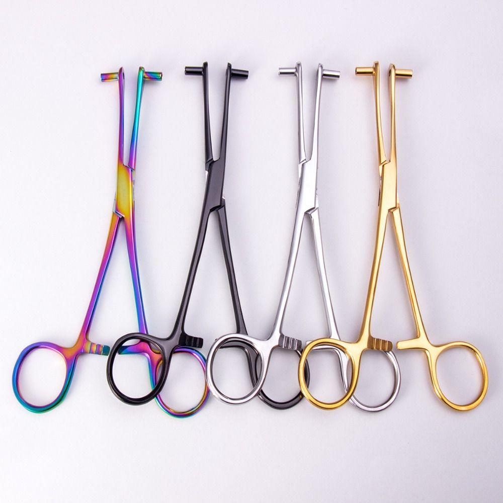 Инструменты для пирсинга Нержавеющая сталь Зажим для пирсинга Инструмент для пирсинга тела Щипцы для пирсинга Пирсинг кожи