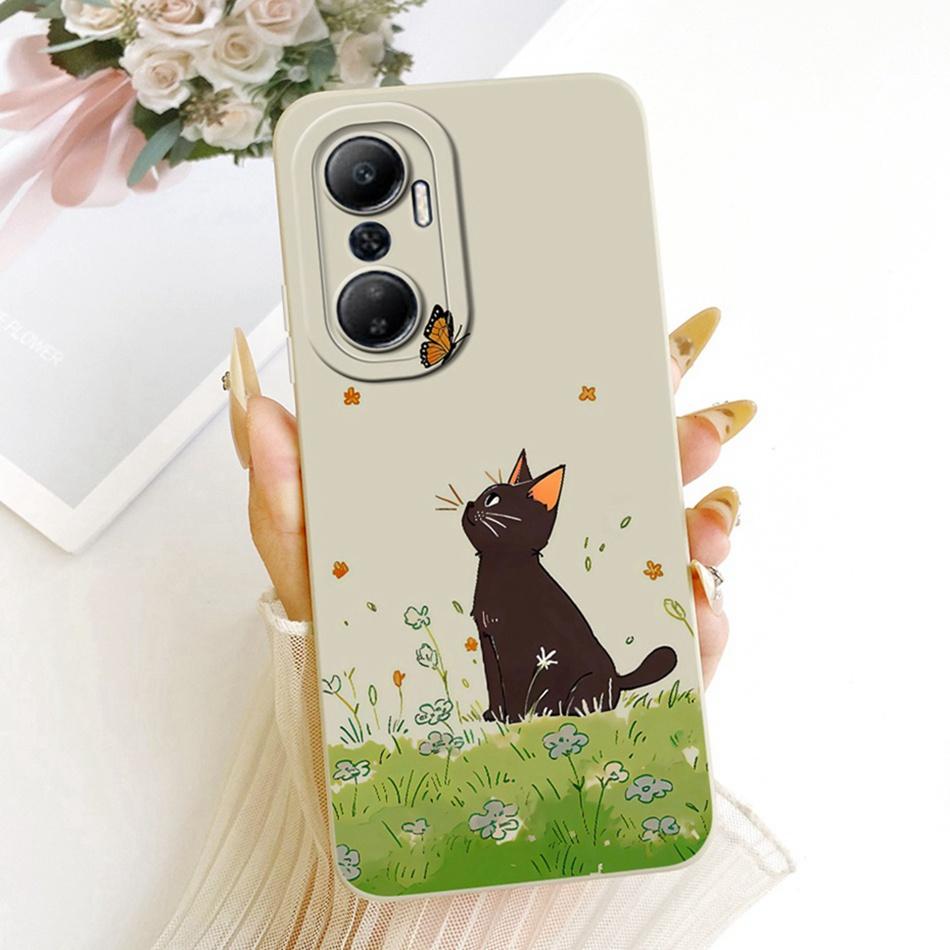 For Infinix Hot 20 20Play Cute Cat Flower Cartoon Phone Case For Infinix Hot 20 Play Hot20 4G Soft Silicone Covers Bumpers