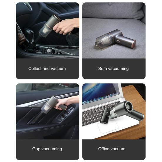 Беспроводной ручной пылесос с мощностью всасывания 19000 Па, низким уровнем шума, легкий портативный мини-пылесос с возможностью подзарядки