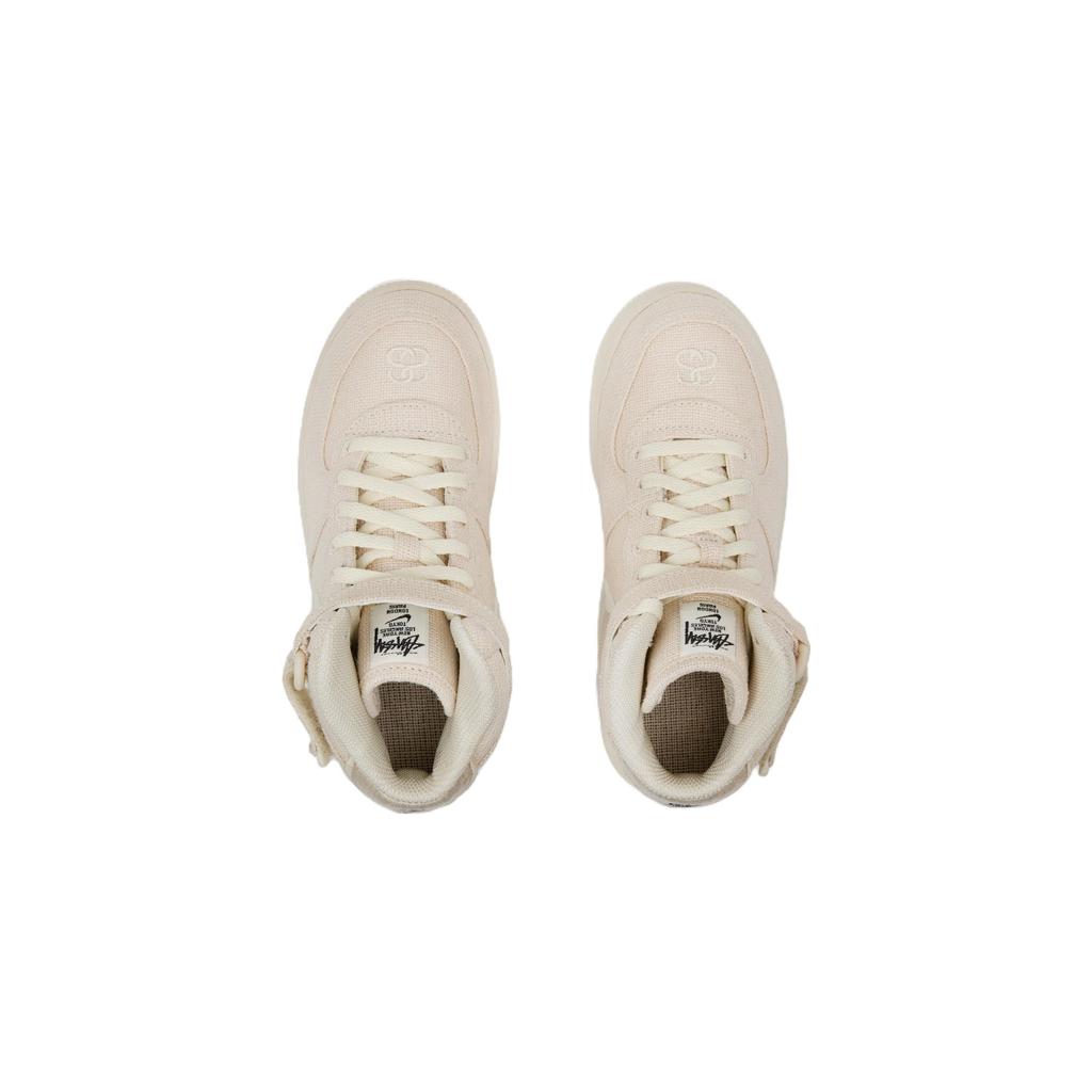 Stussy x Nike Air Force 1 Mid PS Fossil Детские Кроссовки Бежевые DN4157-200